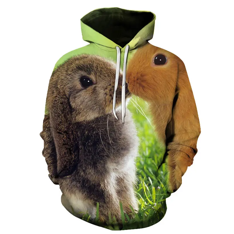 

2020 3D Printing Cute Rabbit Hoodie High Quality Casual All-match Top Sweatshirt Hooded Men's S- 6XL