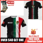 Мексиканский Орел США череп страны мира эмблема Флаг 3D модная футболка с круглым вырезом с принтом для мужчин женщин Харадзюку Повседневная футболка