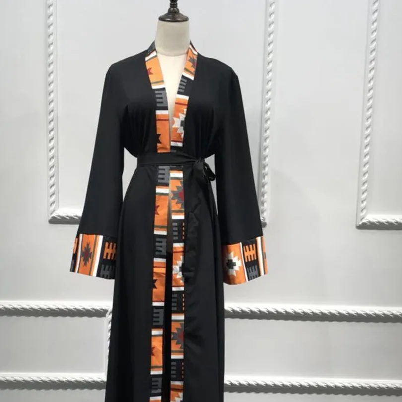 Женское платье Дубай мусульманское кардиган абайя длинный халат вечерние платья