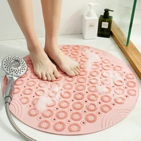 shower room silicone carpet non slip water proof round with suction cup massage pattern toilet functional rugs