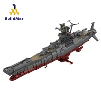 buildmoc military ww2 warships iowa class warships series building blocks military moc mechanic model bricks toys for children