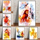 Картина на холсте Король Лев из Диснея, Simba, декор для детской спальни, настенные картины с мультяшным рисунком для дома, художественный плакат на холсте