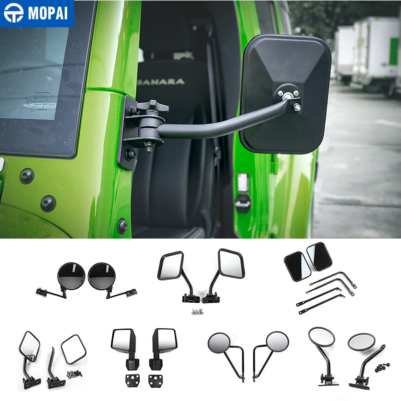 

MOPAI Mirror Cover for Jeep Wrangler 1987+ Car Rearview Mirror Adjustment Blind Spot for Jeep Wrangler YJ TJ JK JL 2007-2019