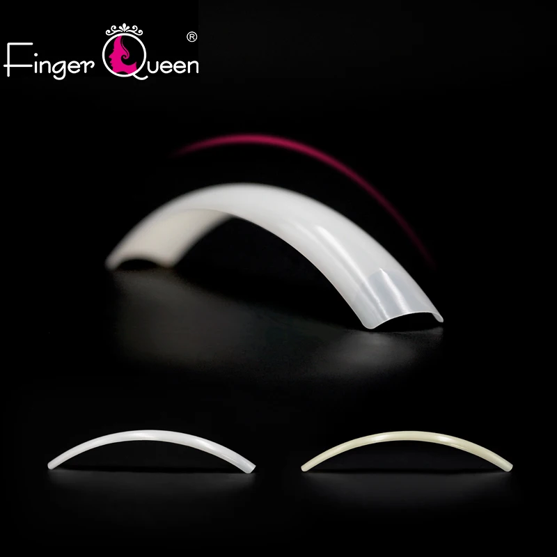 Fingerqueen 100 шт Искусственные ногти длинные балерина наполовину Французский