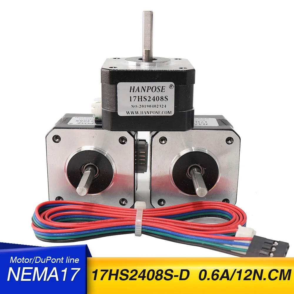 Фото Шаговый двигатель Nema17 42 двигателя 0 6 А 28 мм 12 Н. См 17HS2408S 42BYGH 4 провода для Шаговый двигатель Nema17 42 двигателя 0 6 А 28 мм 12 Н. См 17HS2408S 42BYGH 4 провода для