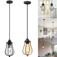pendant lighting oil rubbed bronze led indoor pendant lamp iron cage hanging light fixture for kitchen island bedroom hallway