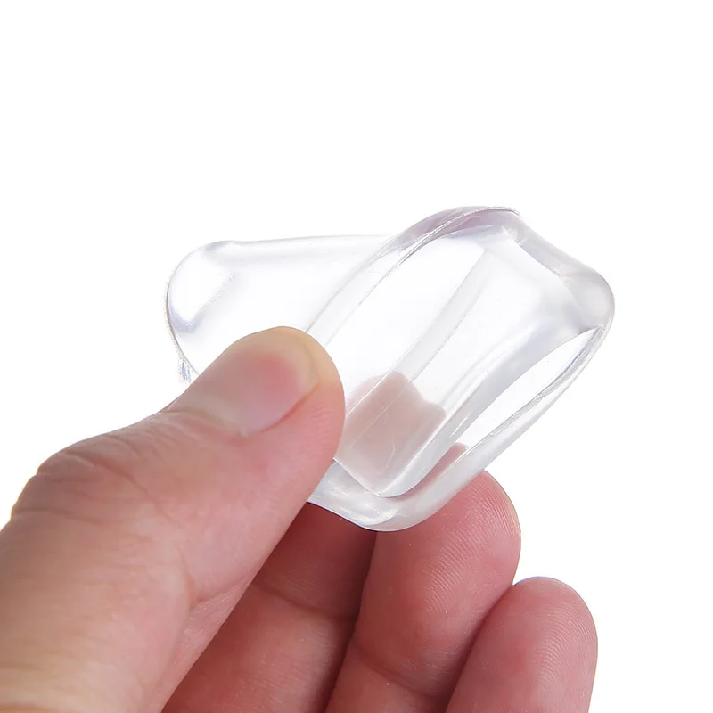 Protector de silicona transparente con forma de amor para beb&eacute;s, cubierta de borde de mesa para ni&ntilde;os, protectores de mesa para muebles, 4 unids/lote-4