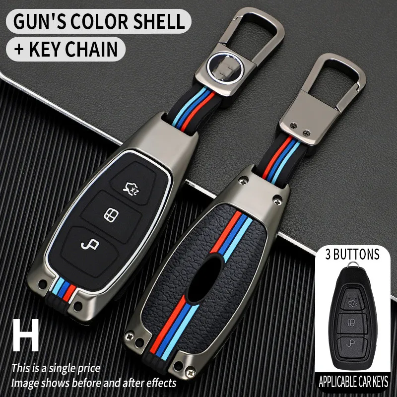 Чехол для ключей автомобиля Ford Fiesta Focus Mondeo Ecosport Kuga Fob Remote Protector Accessories Holder Shell Keychain.