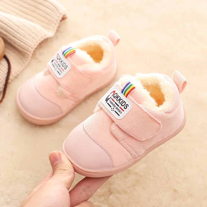 Детские зимние ботинки для маленьких девочек и мальчиков уличные теплые