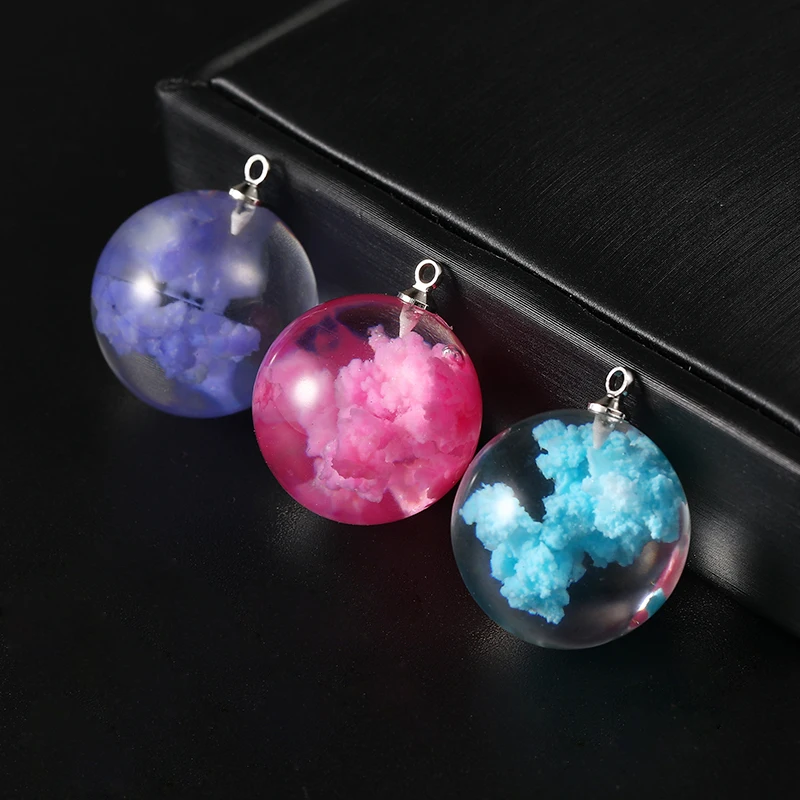 5 шт. оптовая продажа шар Луна Смола Подвески Изготовление ювелирных изделий