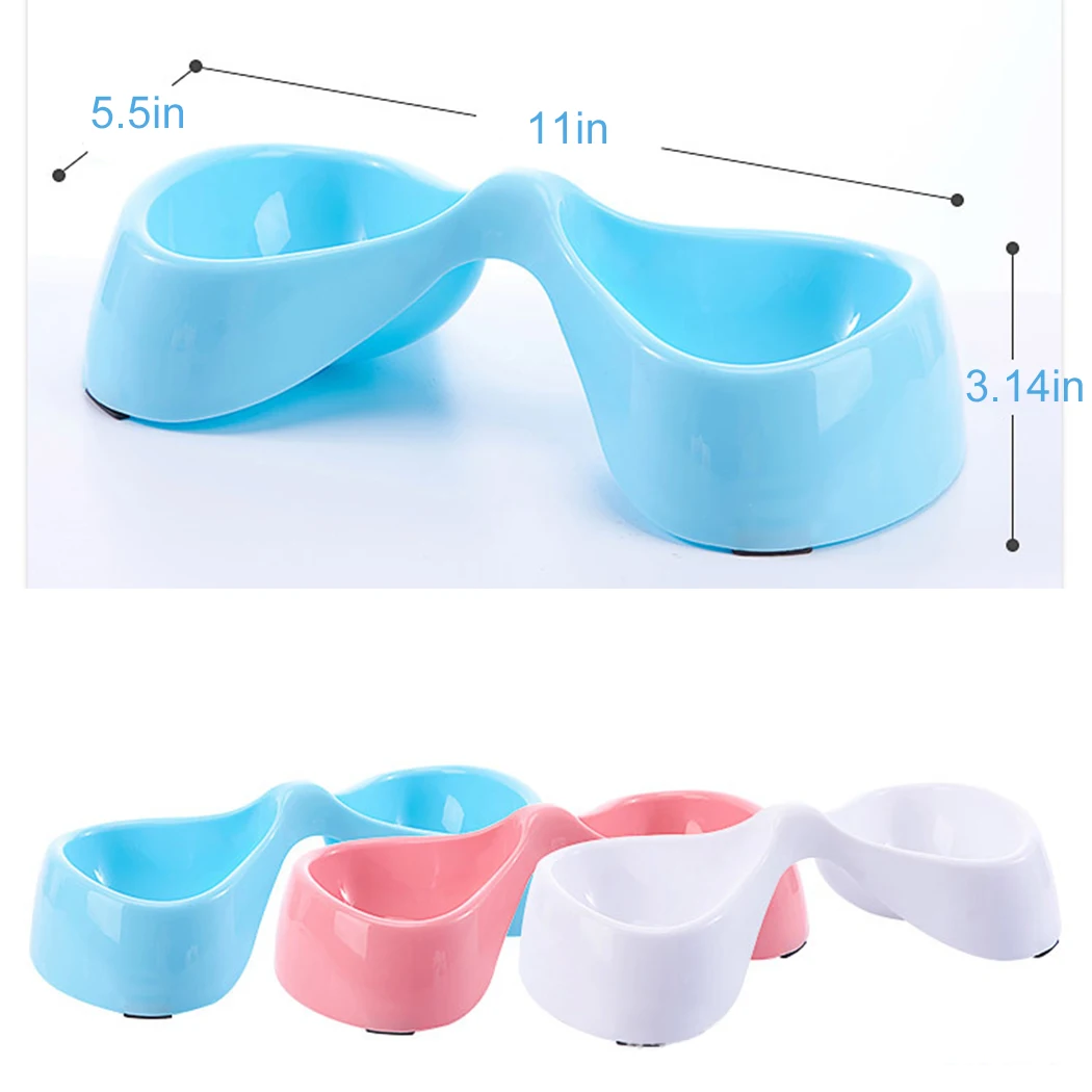 Legendog двойная миска для домашних животных с бантом креативная пластиковая еды