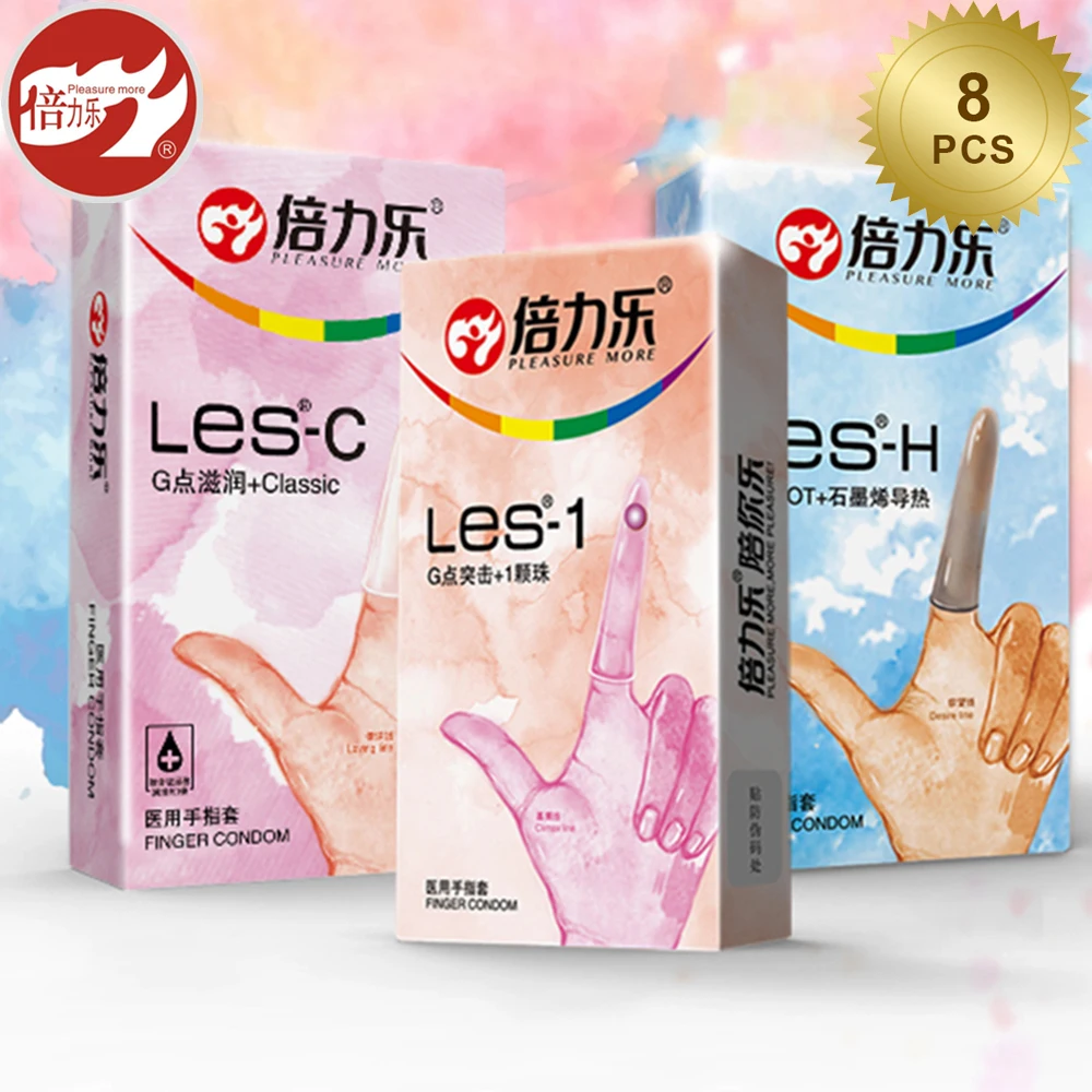 Beilile 8 шт. палец ультра тонкий для стимуляции точки G презервативы и геев
