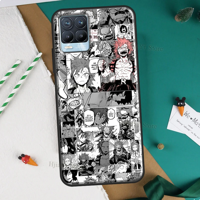 Чехол для OnePlus 9R 8T 9 10 Pro Nord 2 чехол Eijiro Kirishima Hero академия OPPO Realme 8 C21 C3 GT Neo Master 8i 9i -