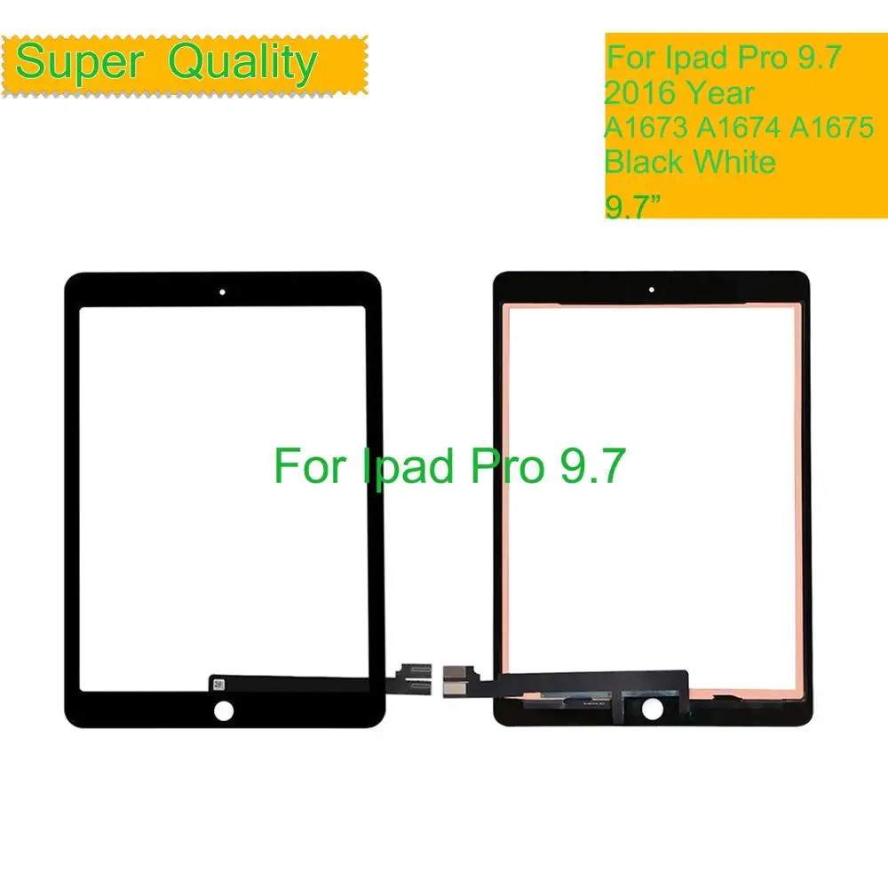 10Pcs/lot For iPad Pro 9.7 Touch Screen Sensor Digitizer Glass Panel For iPad Pro 9.7 (2016 Version) A1673 A1674 A1675 LCD Glass