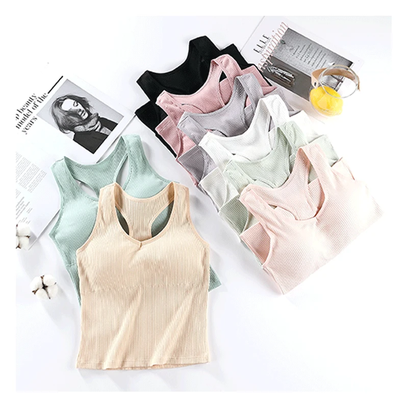 

3D Sexy Lingerie Seamless Sport Bra Backless Strapless Top Bra Push Up Bralette Brassiere Women Underwear pure cotton long vest