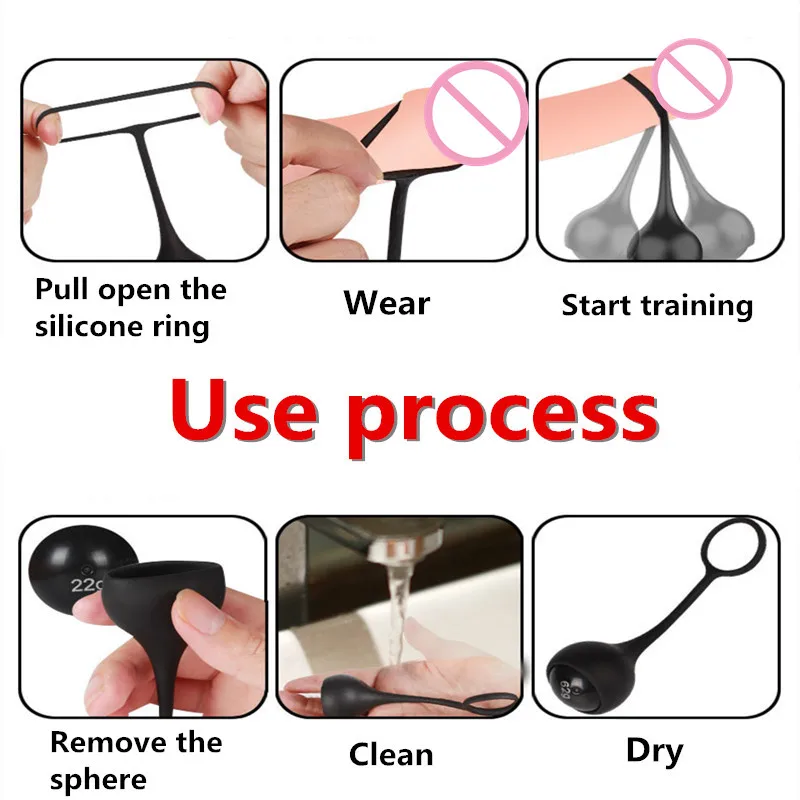 Leten увеличитель пениса шарик Растяжитель веса гантели мужской тренажер для