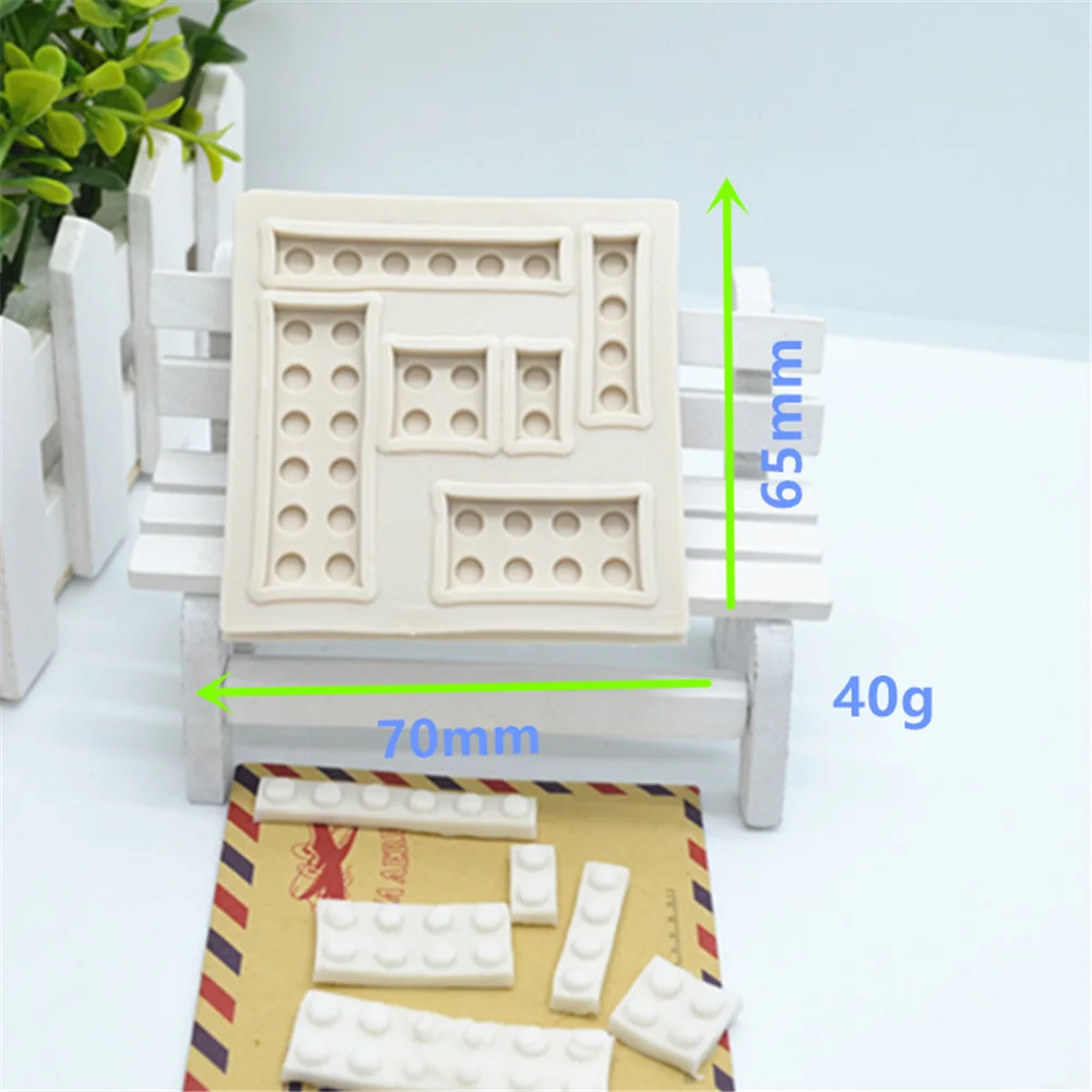 Luyou 1 шт Строительные блоки силиконовые формы для пирожных Fondant (сахарная)
