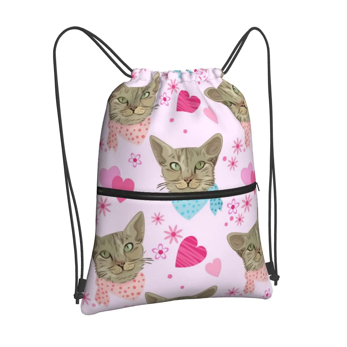 

Men's and women's drawstring backpacks, men's and women's floral backpacks, printed travel and fitness shopping bags