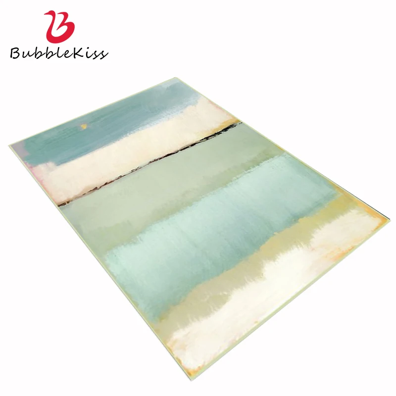 

Bubble Kiss Abstract Carpets For Living Room Water Color Green Fashion Oil Painting Floor Mat Kids Bedroom Decor Teenager Rugs