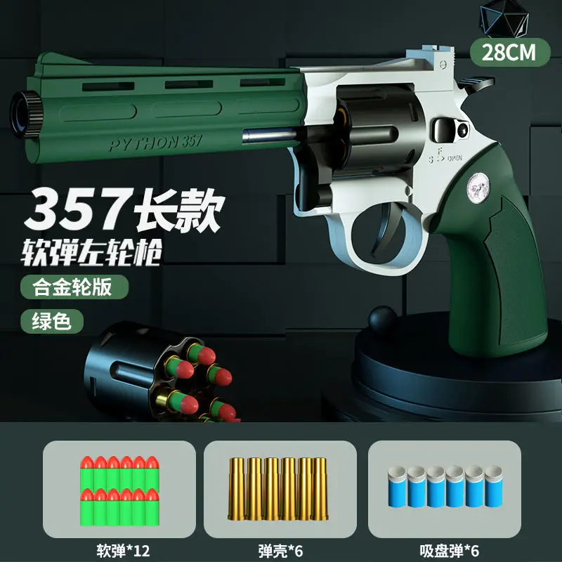 

New 4 Colors 357 ZP5 Revolver Pistol Launcher Safe Soft Bullet Toy Gun Darts Blaster Handgun Model Airsoft Pistola for Boys Gift