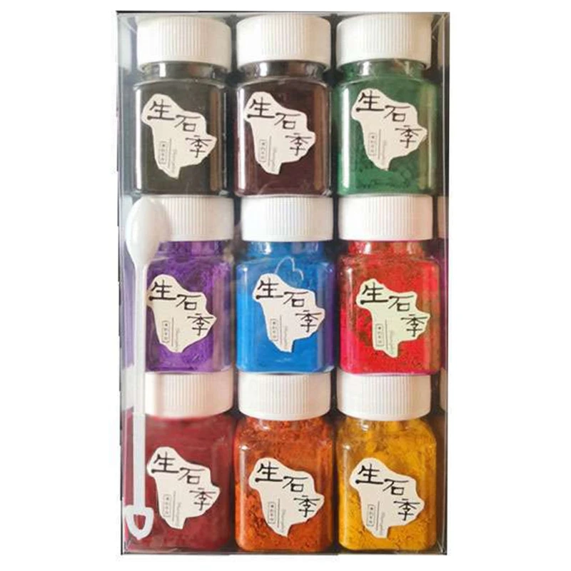 

9 Colors 50ML Iron Oxide Mineral Pigment Concrete Cement Lime Powdered Colorant