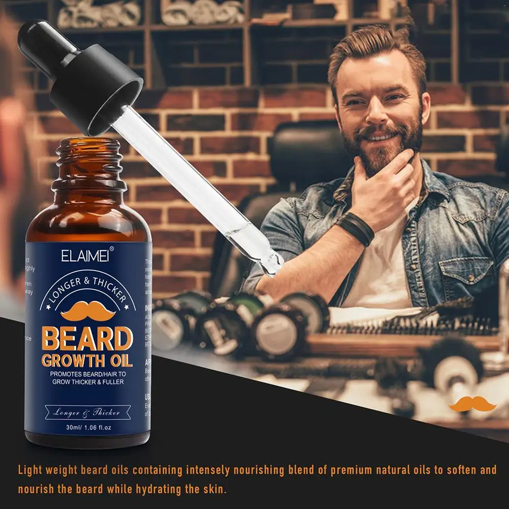 

Growth Beard Oil Grow Beard Thicker & More Full Thicken Oil Beard Hair Treatment Grooming Beard For Men Beard Care Z0L9