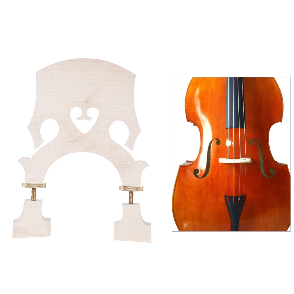 

Standard Maple Bridge Replacement Part for 3/4 4/4 Size Double Bass Adjustable Upright Double Bass Bridge