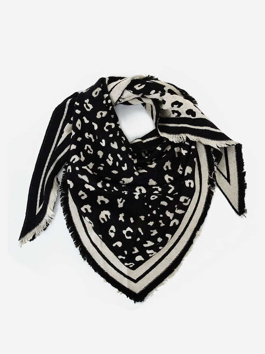 

Женский шарф с леопардовым принтом, женские зимние теплые шарфы, Женская многофункциональная шаль в стиле ретро, закрывающие лицо шарфы для...