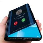 Магнитный чехол-книжка для OPPO A15, роскошное умное зеркало дюйма, противоударный
