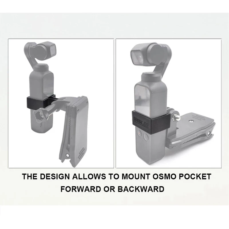 Backpack/Bag Clamp Clip for DJI Pocket 2 Gimbal Camera Adapter Holder for Osmo Pocket Action Camera Backpack Holder Accessories