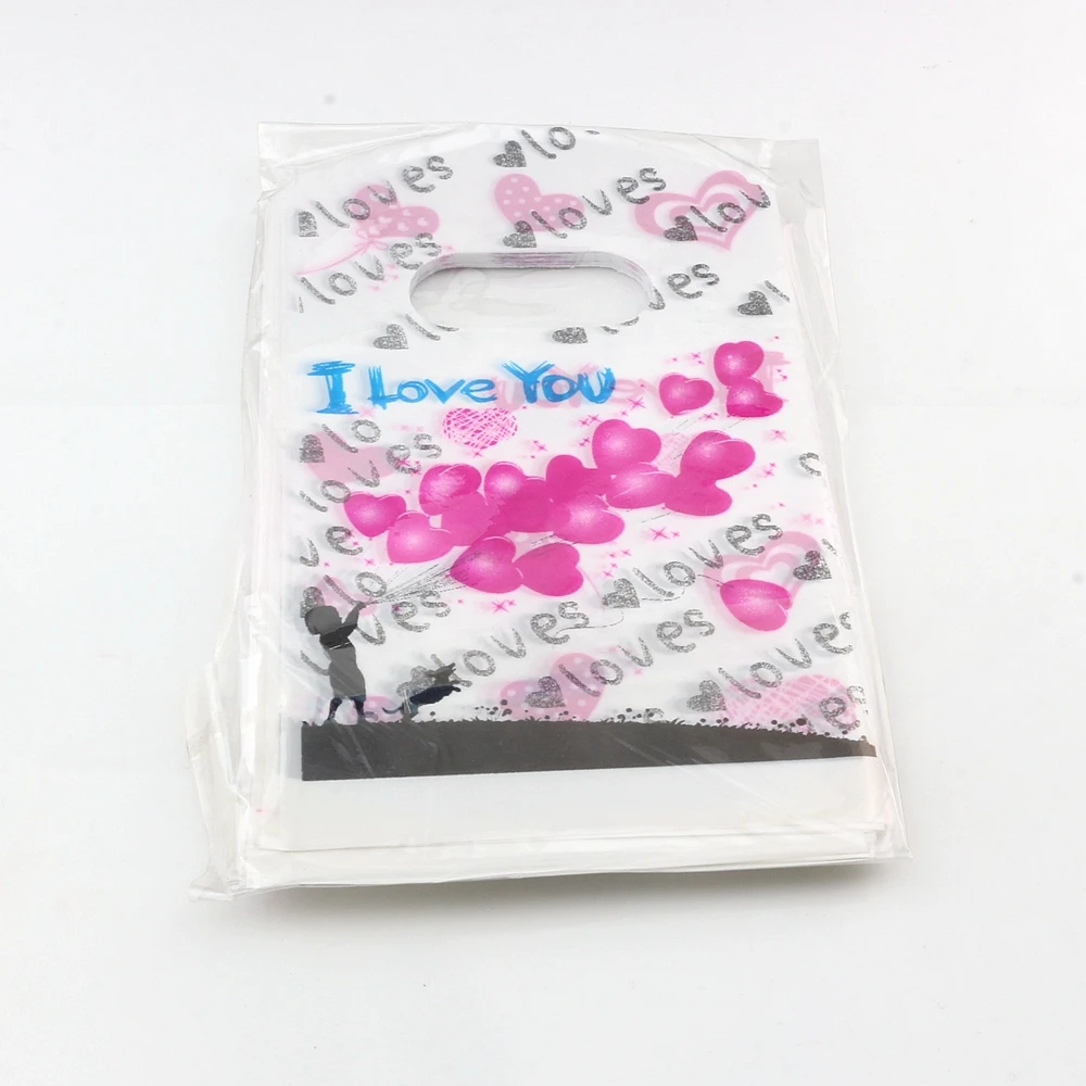 300pcs Plastic Jewelry Gift Bag Wedding Party Christmas Favor Gift Bags 9x15cm