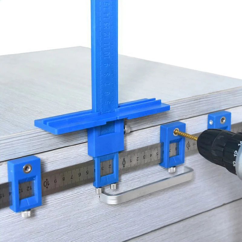 

Cabinet Hardware Jig Adjustable Punch Locator Drill Guide Sleeve Woodworking Drilling Dowelling Tool for Door Handles SUB Sale