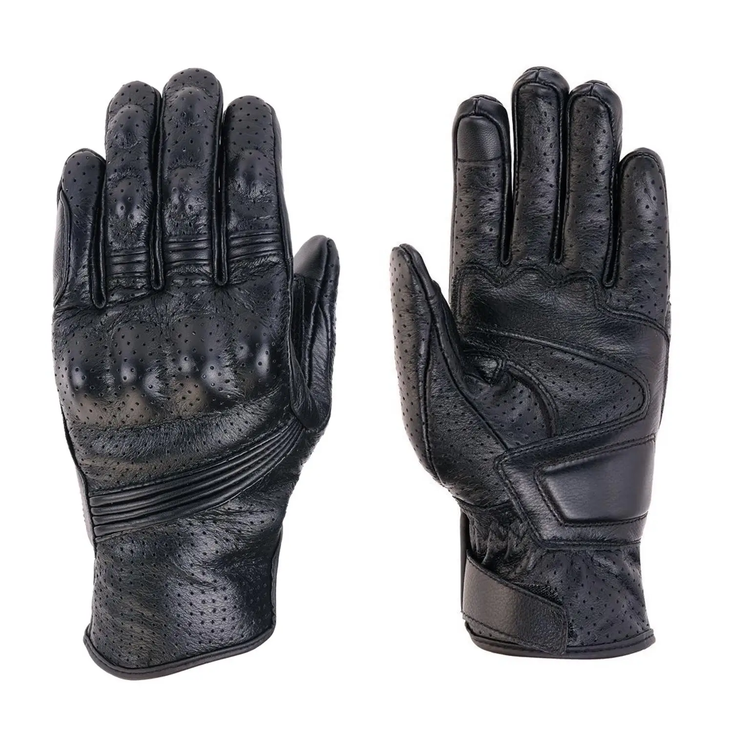 

New Motorcycle Gloves Touch Screen Leather Black Knight Glove Men Bike Breathable Cycling Full Finger Motorbike Motor Motocross