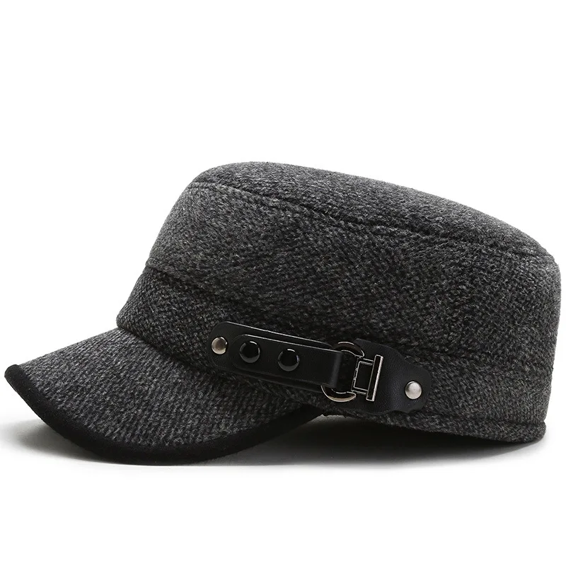 Модная плоская кепка с защитой ушей для осени и зимы 2020 мужская повседневная