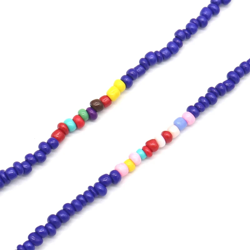 Темно-синие цветные акриловые бусины цепочка для очков цепочки шнур чтения