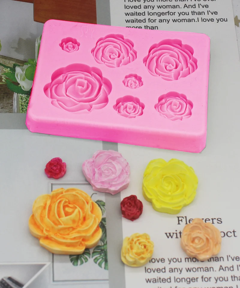 

Rose Mold DIY Flower Baking Silicone Cake Decorating Tool Pastry Fondant Sugarcraft Mould Chocolate Biscuits Cookies Kitchen