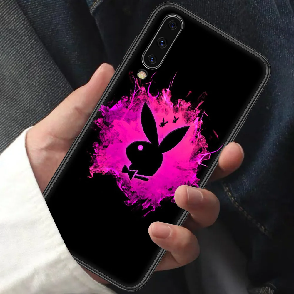 

Rabbit Brand Playboy Phone Case For Samsung Galaxy A10 A20 A30 E A40 A50 A51 A70 A71 A J 5 6 7 8 2016 2017 2018 black Cell