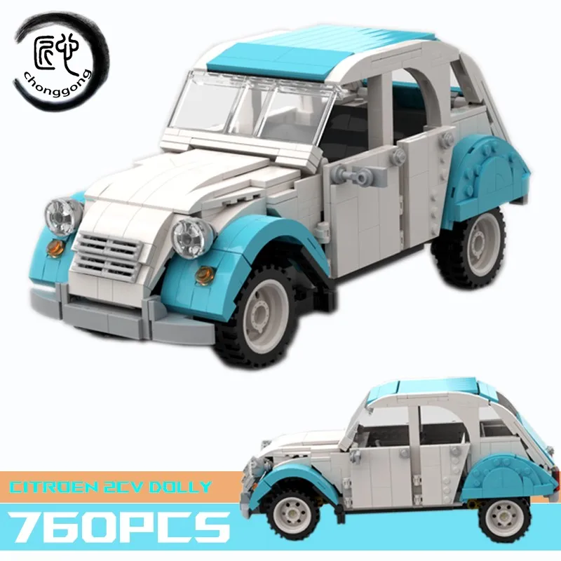 

Новинка, 760 шт., классический автомобиль, машинка для путешествий, подходящая модель, модель HighhCreator, строительные блоки, кирпичи, Детские Под...