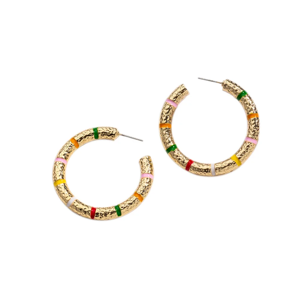 Женские винтажные серьги-гвоздики простые универсальные многоцветные серьги