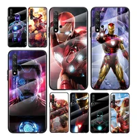 marvel lron man for honor 30 20 10 9x 8x pro plus lite tempered glass tempered glass hot new shell luxury cover phone case