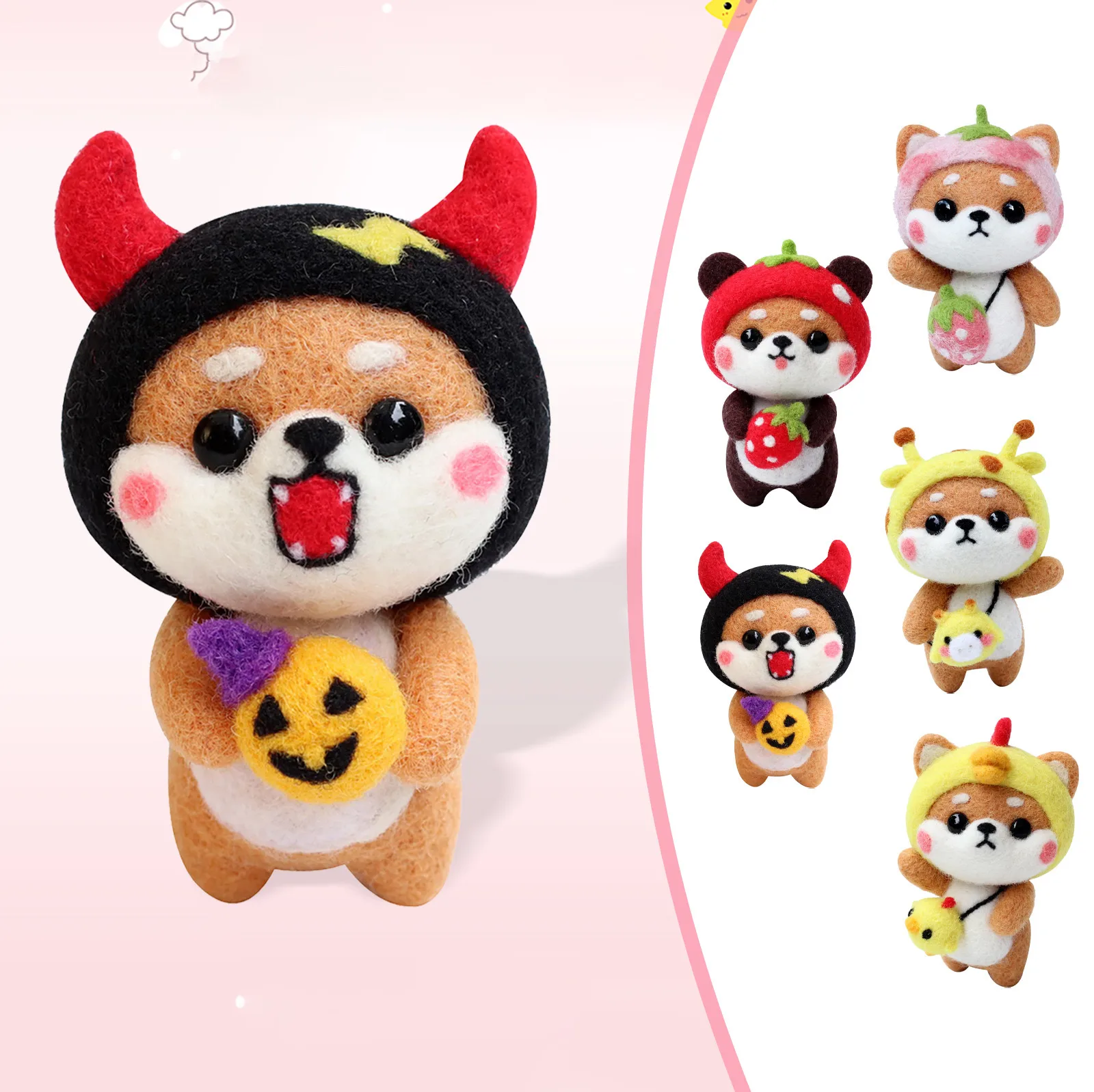 Симпатичная собака креативная игрушка для домашних животных ручной работы кукла