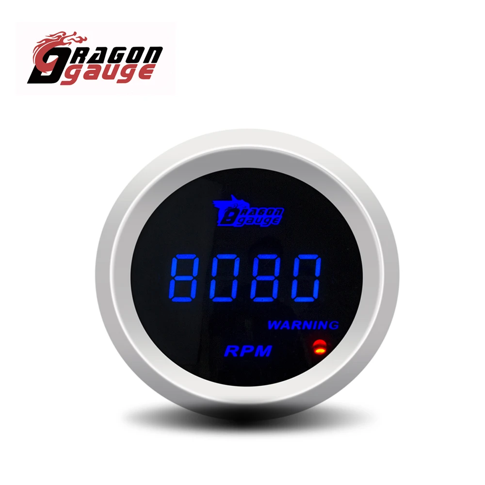DRAGON GAUGE 2&quot 52mm Tachometer PRM Boost Voltmeter Water Temp Oil Press LED Digital Display Car Gauge Fit for 12V | Автомобили и