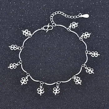 

Jewelry Imitation Silver Jewelry Ladies Simple Clover Bracelet Jewelry Wholesale Silver Fashion Jewelry SLEMK Bangle Bracelet