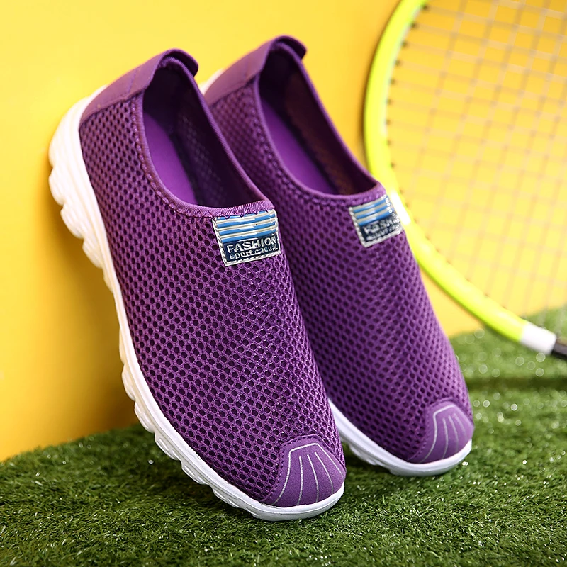

Mens Womens Breathable Walking Shoes Fashion Summer Mesh Sneaker Casual Slip-on Lightweight Sports Snoes