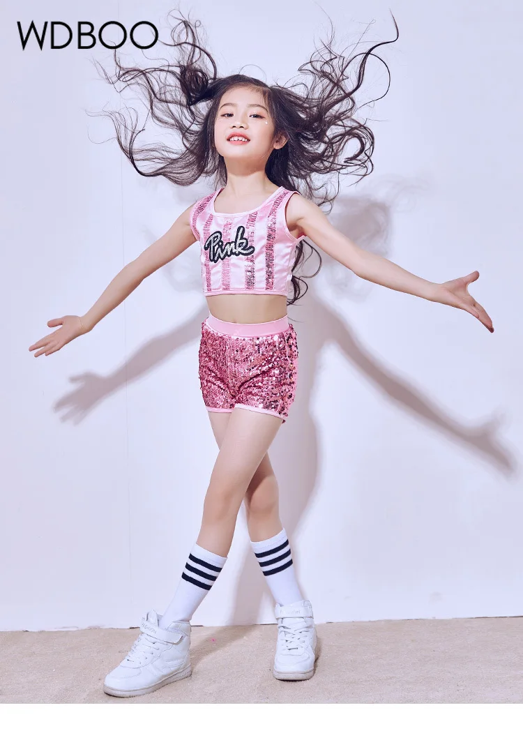 Женский костюм для танца WDBOO комплект из двух предметов блестящий короткий топ и
