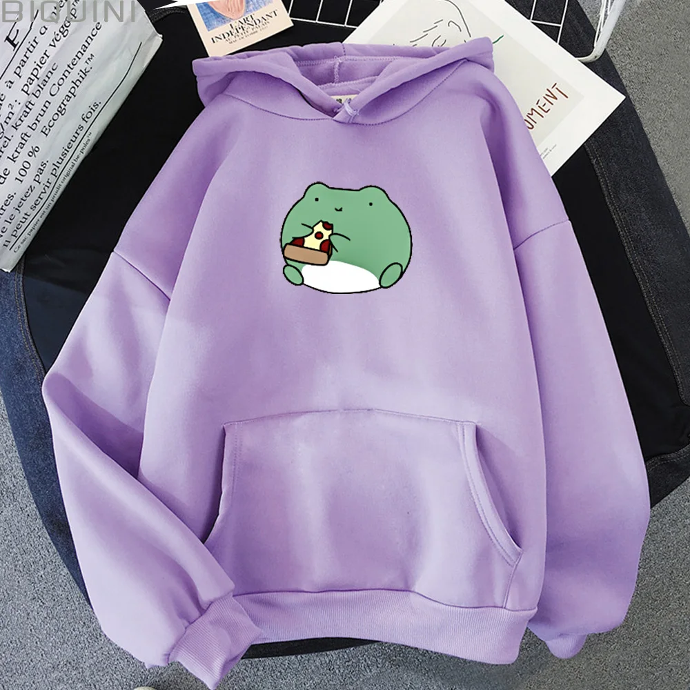 

Frog Carton Hoodies Loose Oversized Sweatshirts Women/Men Harajuku Warm Pullovers Long Sleeve Fashion Tops Kawaii Clothes Casual