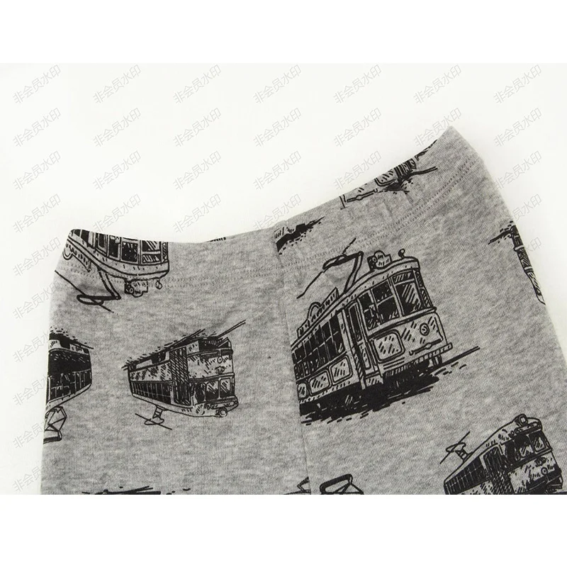 Новые детские пижамные комплекты с рисунком поезда из мультфильма детская