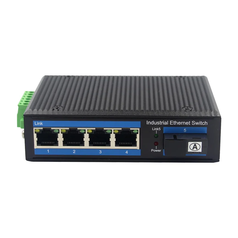 4POE IEEE802.3af/at + 1SFP 1SC до 2 км 1 SFP 1310nm расстояния 20 промышленный волоконно оптический
