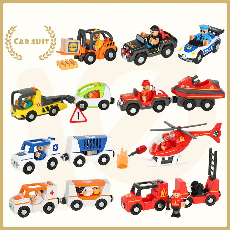 Игрушечная машина железная дорога железнодорожные пути деревянная со звуком