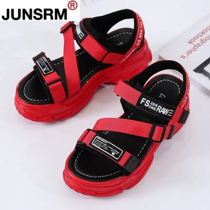 

2021 Women Sandals Fashion Summer Breathable Thick-soled Non-slip Women's Beach Slippers Mesh Straps Women's Thick-soled Sandals